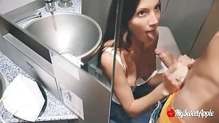 Risky fuck and Flashing in Public Train