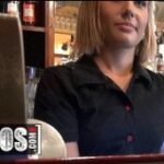 MOFOS – Kinky Blonde Barmaid Rihanna Samuel Sucks A Customer&apos;s Dick Behind The Bar